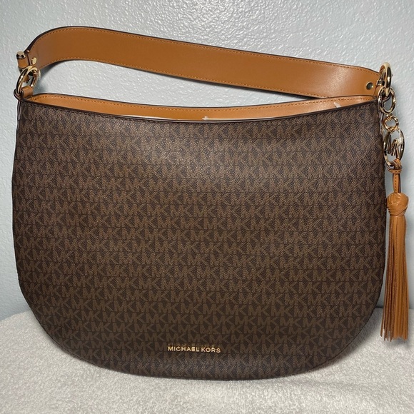 Michael Kors Brooke Lg Zip Hobo in Brown/Acorn - Picture 1 of 12